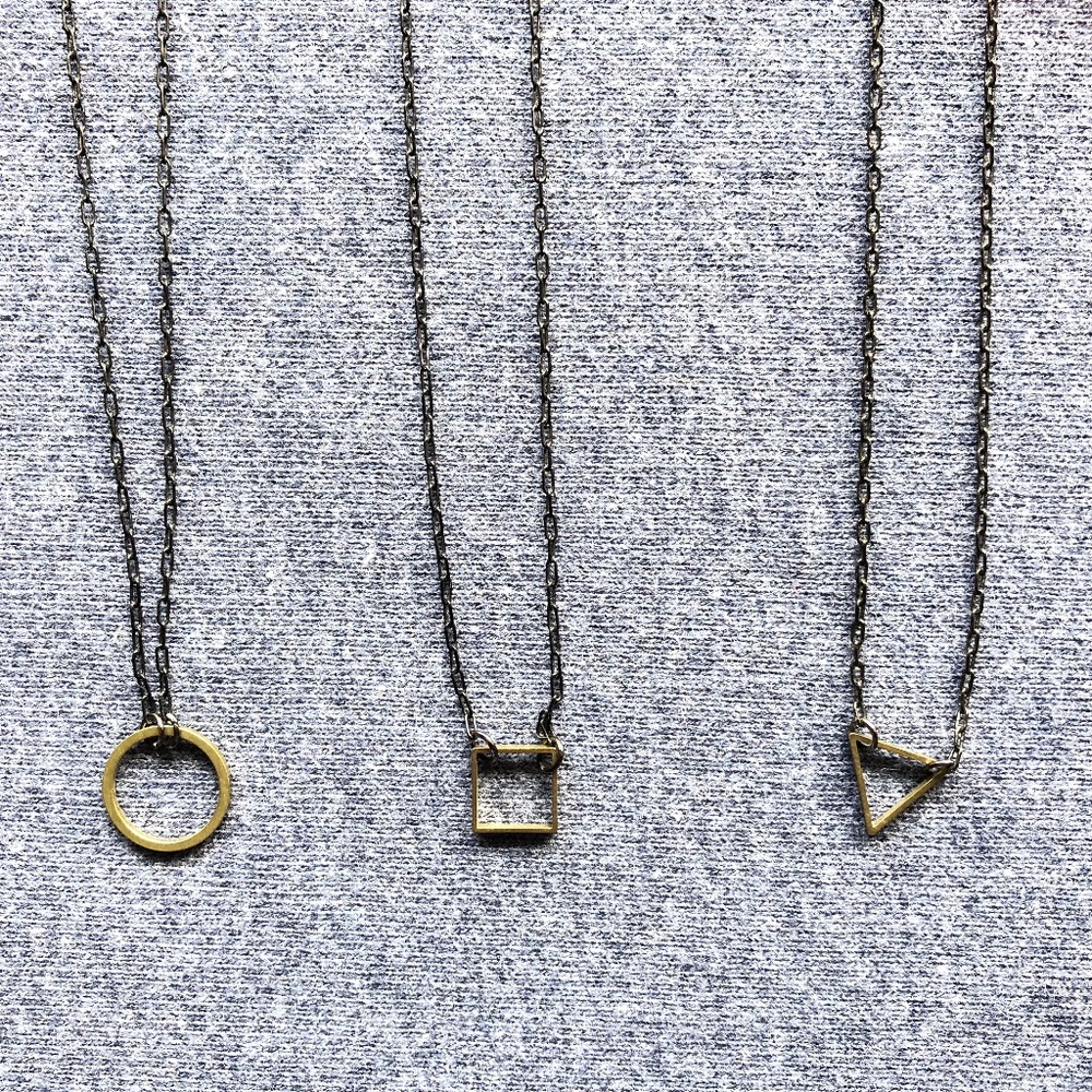 Minimalist Shapes necklace set